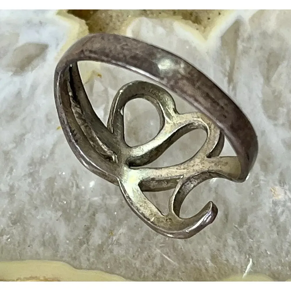 VTG Cheryl Wadsworth Hopi Sterling Silver Ring Handmade Native American Sz 8.5